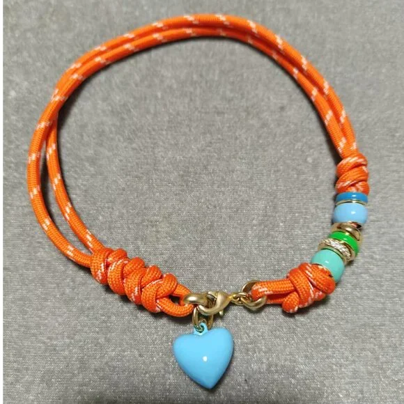 Roxanne Assoulin The Super Size Happy Cord Necklace Orange/Turquoise Blue